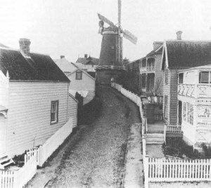 The mill in more or less original form, pictured in 1898.