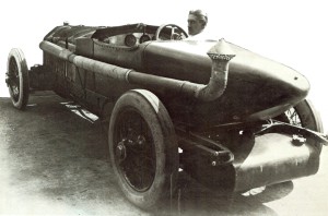 Count Louis Zborowski in his 23 litre Chitty Bang Bang I, circa 1921.
