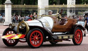 Sir Peter shows off his new toy, Wellington 2011.