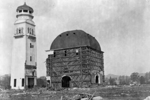 The domed entrance hall and the south tower being demolished.
