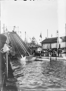The water chute in action.