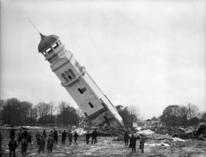 The south tower was the last structure to be removed.