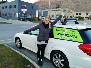 Anna Willcox in Queenstown, winter 2014.