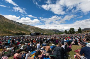 Gibbston Valley Winery, Queenstown: vineyard and summer concert venue.