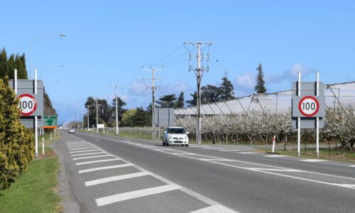 Speed Limit Signs on Road